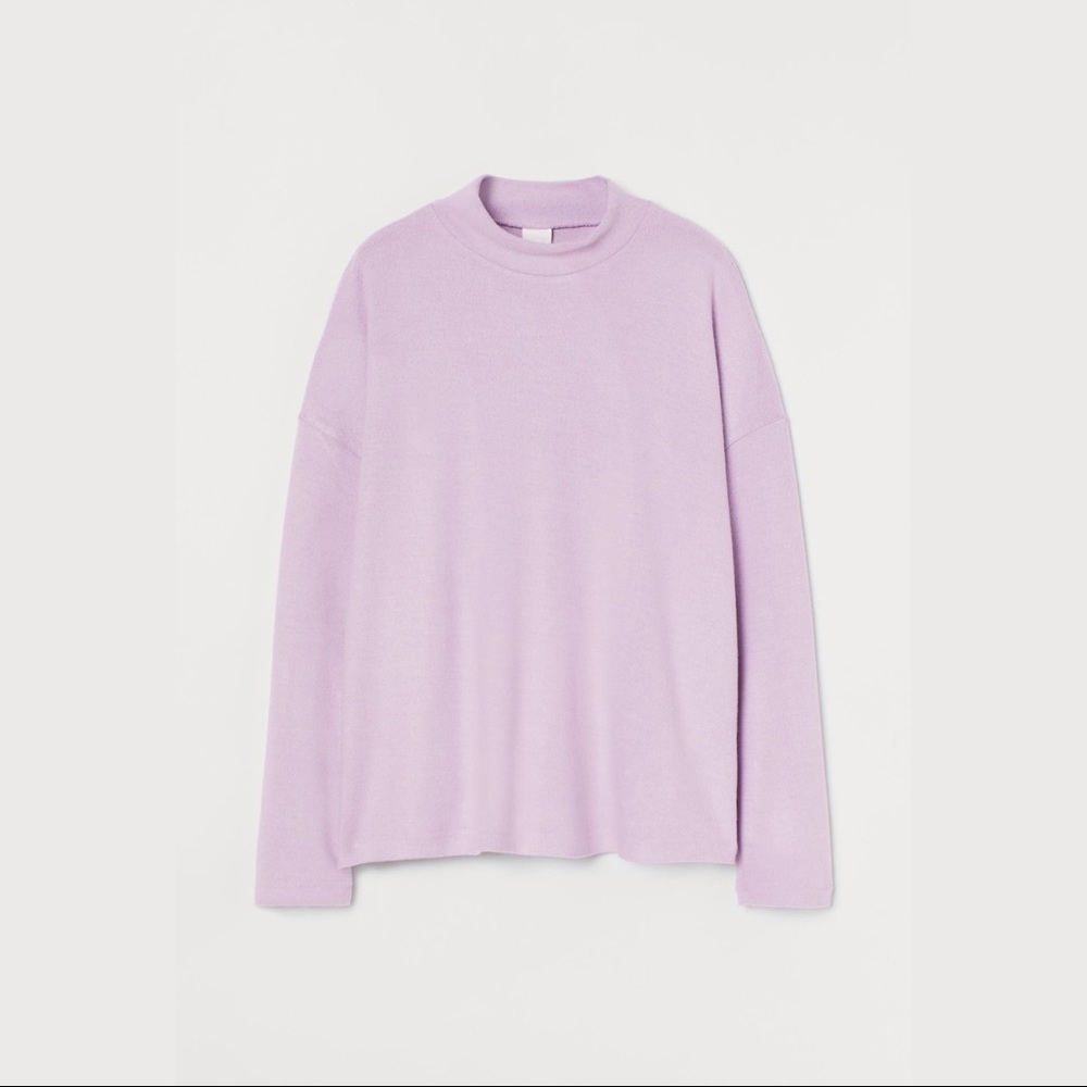 Mock-turtleneck top